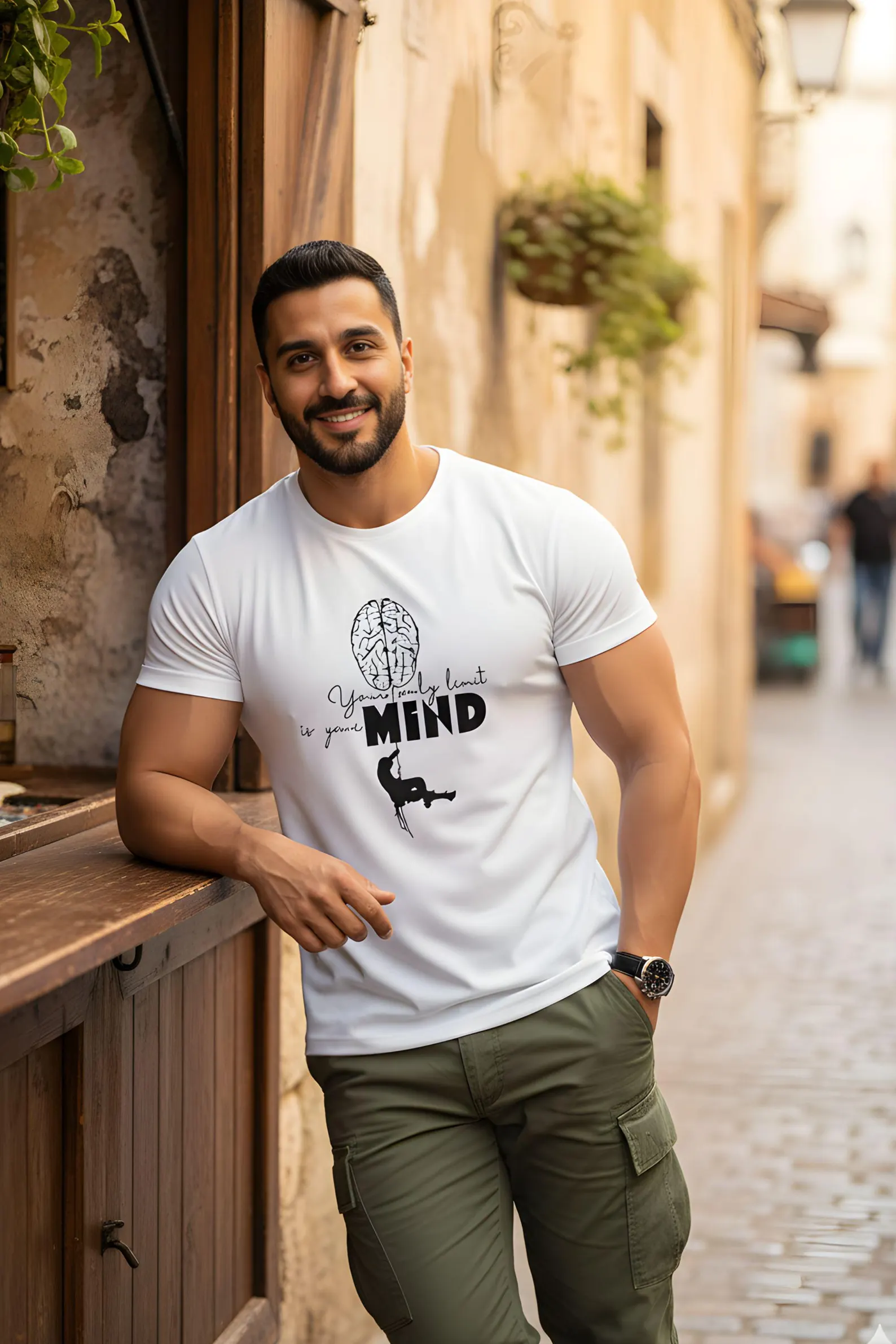Motivational Graphic Tee | "Your Only Limit Is Your Mind" Cotton Shirt (DTF Printed)